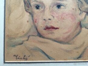 Hlava chlapca (orig. akvarel a papieri)
