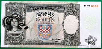 Bankovka 100 Korun, Oblast Morava, UNC, Franck Medina, 2020