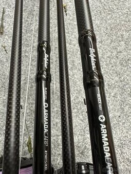 Prodám kaprové pruty Delphin Armada + pouzdro