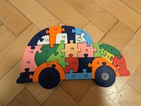 Dřevěné puzzle pro deti 2ks
