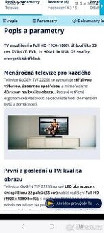 Prodám Led tv Gogen