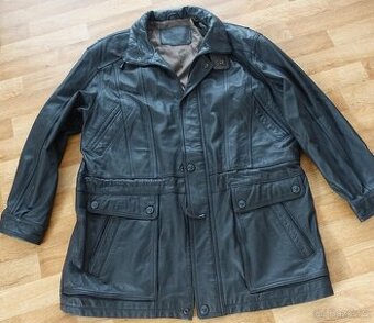 Pánská černá kožená bunda Leather Wear – vel XL