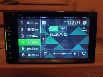 Autorádio Pioneer 2DIN, bluetooth, CD/DVD, DAB+, anténa