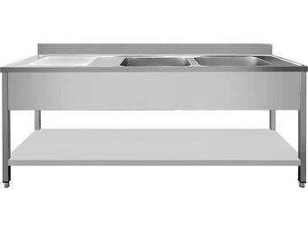 Nerezový dvojdřez s odkapávací plochou