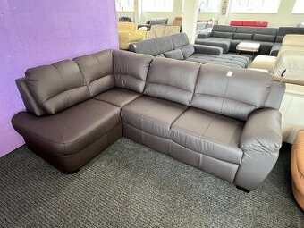 Rohová sedací souprava - kůže – nepoužitá