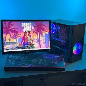 HERNÍ počítač + monitor + klávesnice a myš. (SSD + HDD)