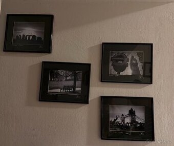 Set 4 zarámovaných fotografií Londýna – stylová dekorace