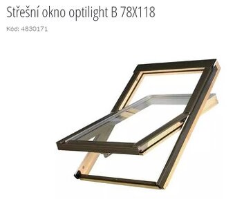 NOVÉ Střešní okno optilight B 78X118+Optilight TZ 06