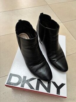 Dámské kotníčkové boty, DKNY vel.37,5, kožené