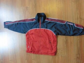červenomodrá bunda větrovka vel. 134 cm