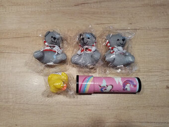 reflexní medvídek, kachnička, kaleidoskop unicorn