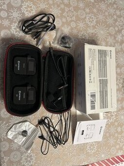 Bezdrátový klopový mikrofon MOMAN C2 – rozbalený, nepoužitý