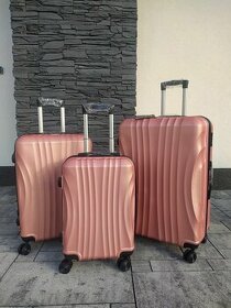 Cestovní kufry Mifex V83, sada 3kusů,M,L,XL, růžovozlatá,TSA