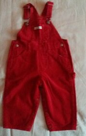 Červené laclové manšestrové kalhoty ( vel. 18-24měs)