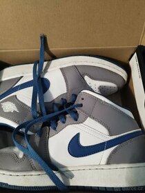 Nike air Jordan 1 mid šedo - modrý - 1