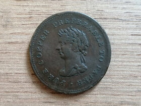 Kanada 1 Penny 1838 Jiří IV. koloniální mince Nova Scotia