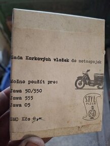 Sada korkových vložek do motospojek