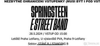 lístek na koncert Bruce Springsteena