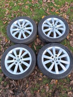 alu kola 5x112 R17 originál Škoda nové pneu 205/50/17