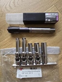 Wurth sadá kľúčov na sviečky a kobaltovy závitnik M24