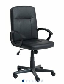 Kancelářská židle jysk NIMTOFTE černá koženka/černá