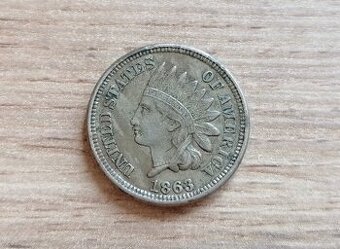 One Cent 1863 USA mince Spojené státy Americké Amerika