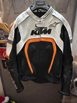 KTM Alpinestars kožená dvoudílná kombinéza bunda + kalhoty