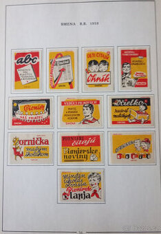 Zápalkové nálepky Slovensko 1959 - 1960