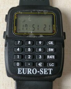 Pánské retro digitálky s kalkulačkou