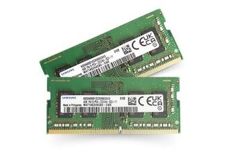 2×4GB DDR4 RAM Samsung SODIMM (celkem 8GB)