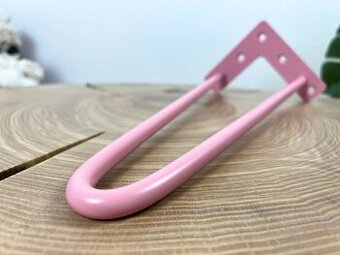 Industrial Hairpin Podnož Noha 2 ramenná Pastelově růžová