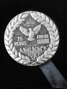 Stříbrná mince 75. výročí od konce II. sv. války, 2 oz