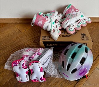 Dívčí brusle Tempish Verso Triple, helma a chrániče