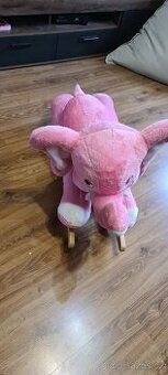 Rúžový slon houpačka