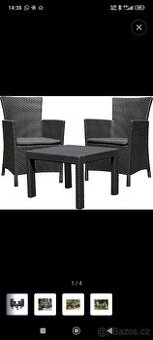 KETER Set zahradního nábytku, antracit, židle, křeslo, stůl