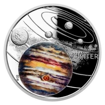 Stříbrná mince Sluneční soustava - Jupiter proof jen 800 ks