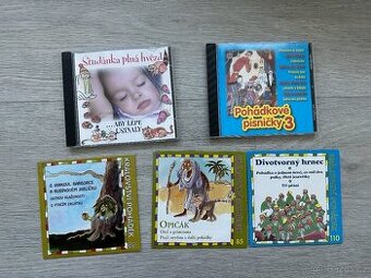 CD - dětské pohádky, písničky, 5 ks