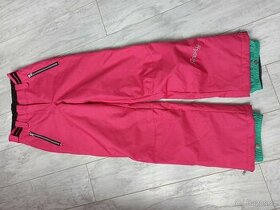Růžové lyžařské kalhoty