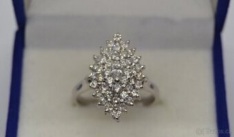 Zlatý prsten osazený brilianty 1.46 ct
