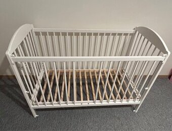 Dětská postýlka Drewex Kuba II se stahovací bočnicí bílá