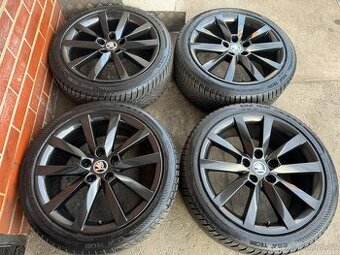 Alu 18" 5x112 škoda ALARIS Black O3 zimní 95% TOP
