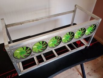 Konstrukce / rám pro mining RIG (až pro 8 GPU)