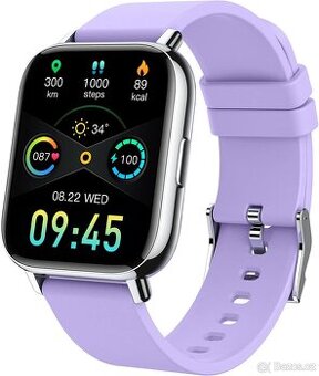 Chytré hodinky Molocy P32D – 1,69" HD, IP68 v CZ - fialové