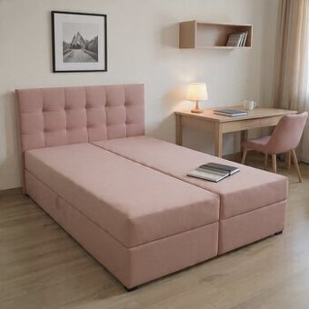 Nová růžová postel 140x200cm přivezu