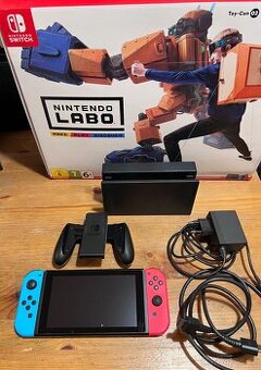 Nintendo Switch V2 Neon Blue & Red+ LABO Robot
