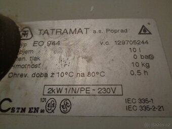 Zásobníkový ohřívač Tatramat EO944 nad umyvadlo