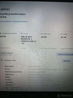 HP 17- 17,3" / 8 GB RAM / 1 TB HDD – AMD A6-9225 - 1