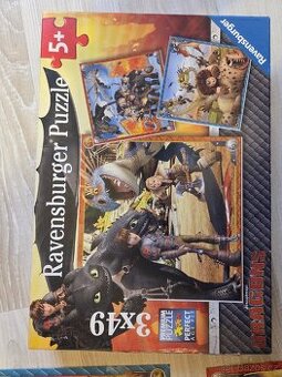 Jak vycvičit draky puzzle 3x49 dílků