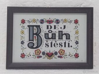 Dej bůh štěstí - Retro obrázek