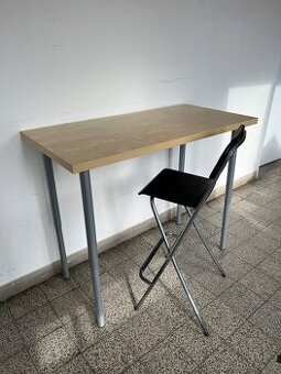 Stůl 120x60 cm, nastavitelné nohy + židle